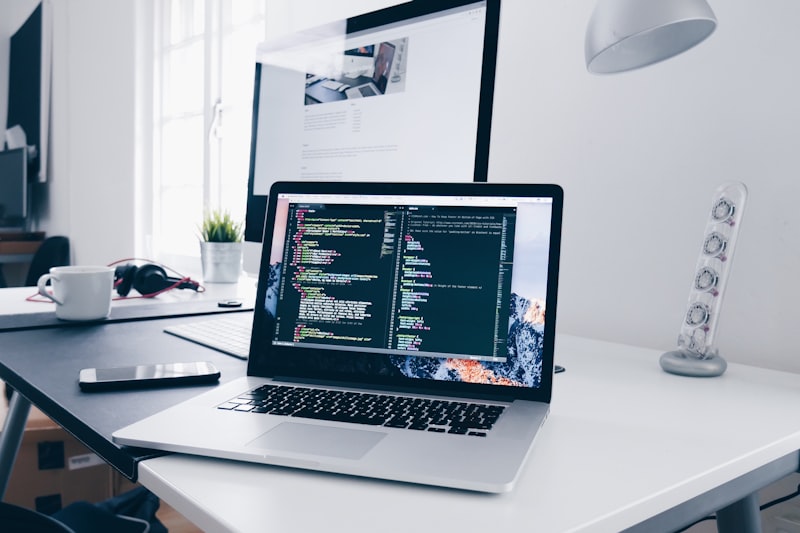 Developer working on a laptop